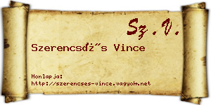 Szerencsés Vince névjegykártya